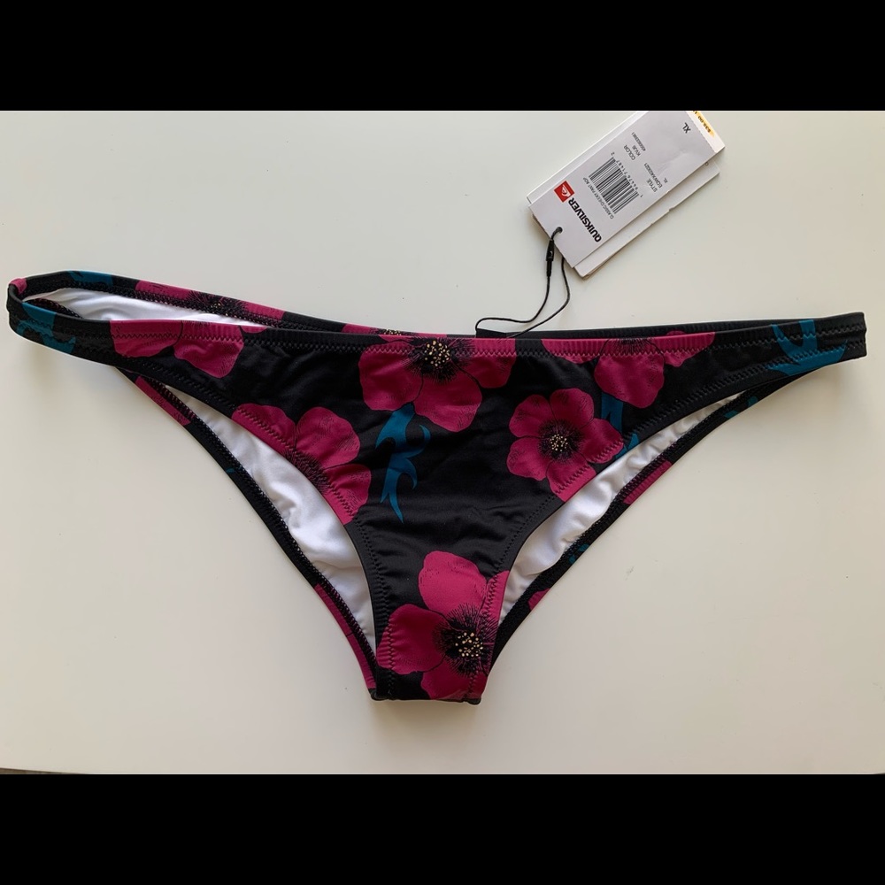 Quiksilver Floral Recycled Cheeky Bikini Bottoms